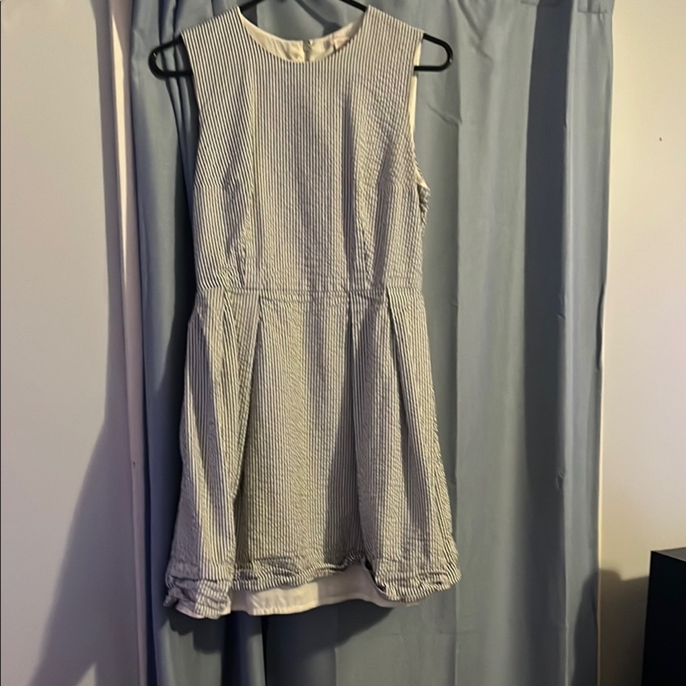GAP Sleeveless Seersucker A-line Mini Dress